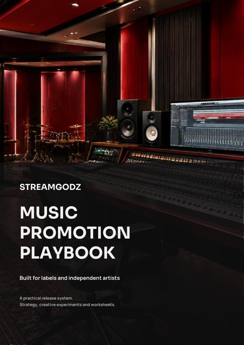 StreamGodz Music Promotion Playbook cover, 2026 edition